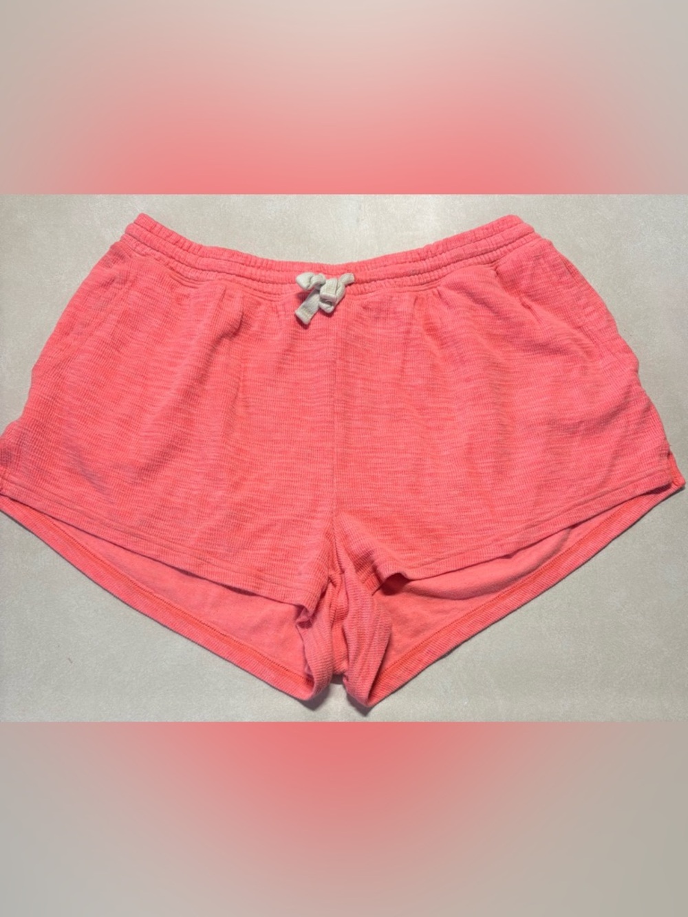 aerie Coral Pink Athletic Lounge Shorts with Drawstring